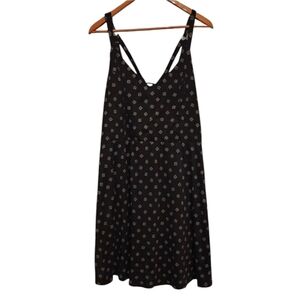 Nine Britton Lizzy Brushed Knit Dress, Black with White Geometric Print